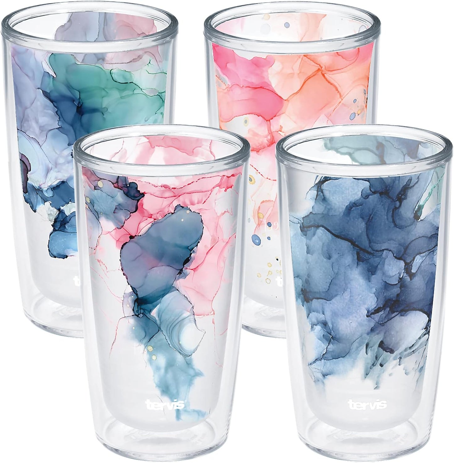 Tervis Double Walled Inkreel Insulated Tumbler Cup 16oz 4pk