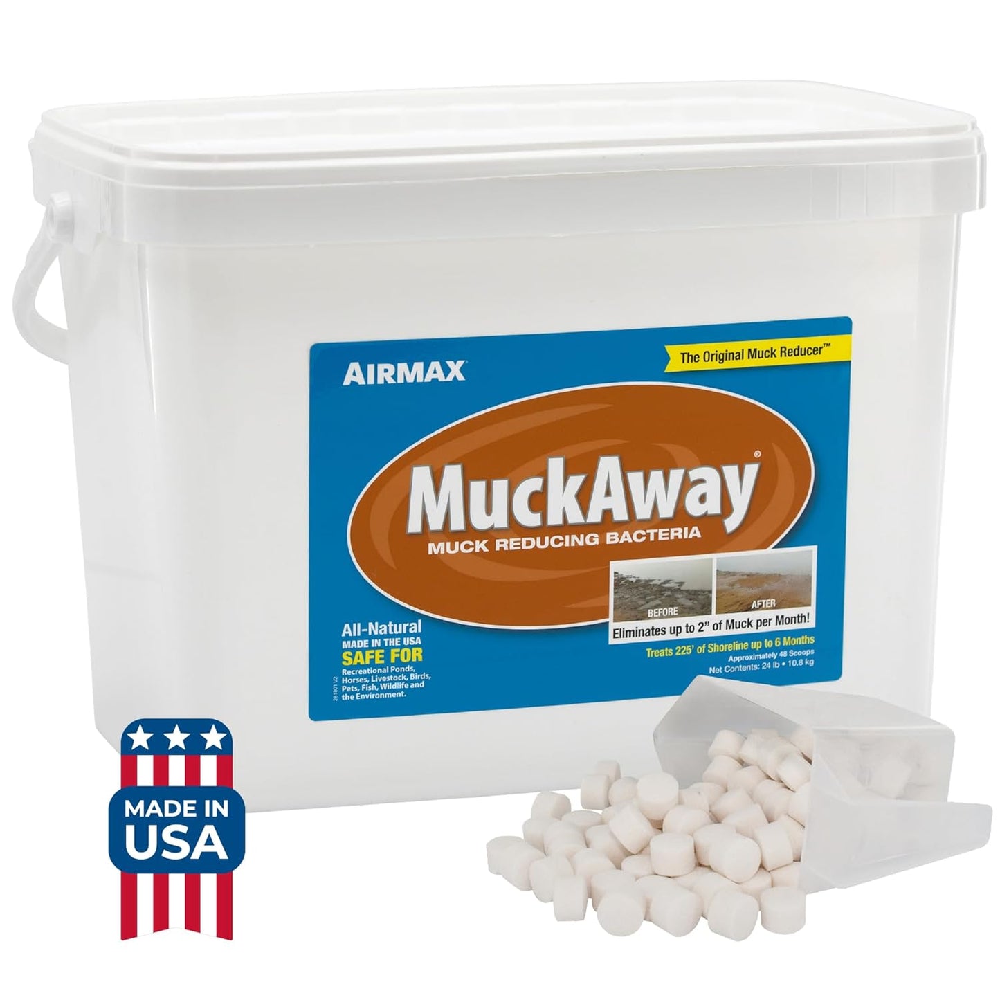 Airmax MuckAway Natural Bacteria for Ponds & Lakes Cleanup
