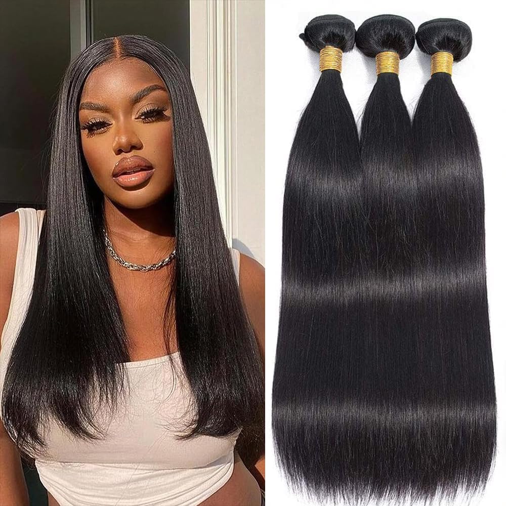 Straight Bundles Human Hair 10 12 14 Inch for Gorgeous Styles