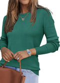 Arach&Cloz Women's Wool Blend Classic Crew Neck Casual (Style HJHJ)