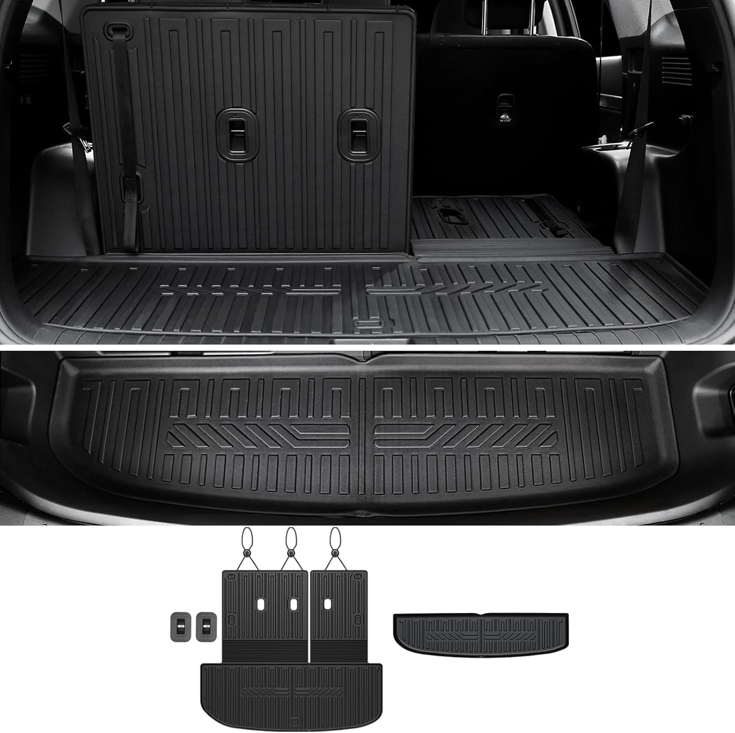 Custom Fit Cargo Mat Backrest Mats for 2020-2025 Hyundai Palisade