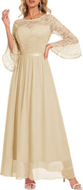 Wedtrend Women's Formal Dresses 2025 Wedding Guest Bell Sleeve Maxi
