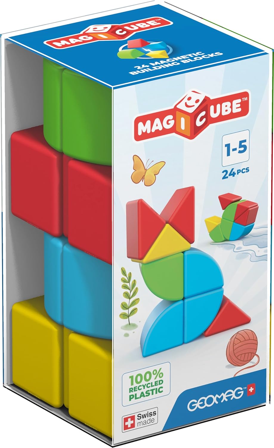 Geomag Magicube 24pcs Magnetic Blocks for Toddlers 1-3 Years