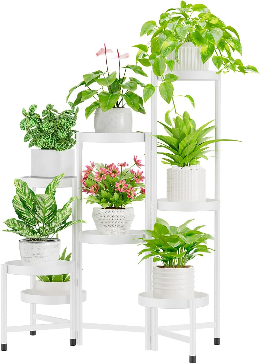iDavosic.ly Plant Stand Indoor Outdoor: 8 Tier Metal Display