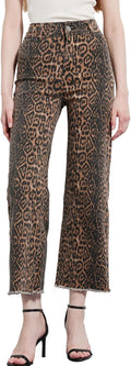 Women's Wide Leg Jeans High Waisted Stretchy Casual Denim Pants