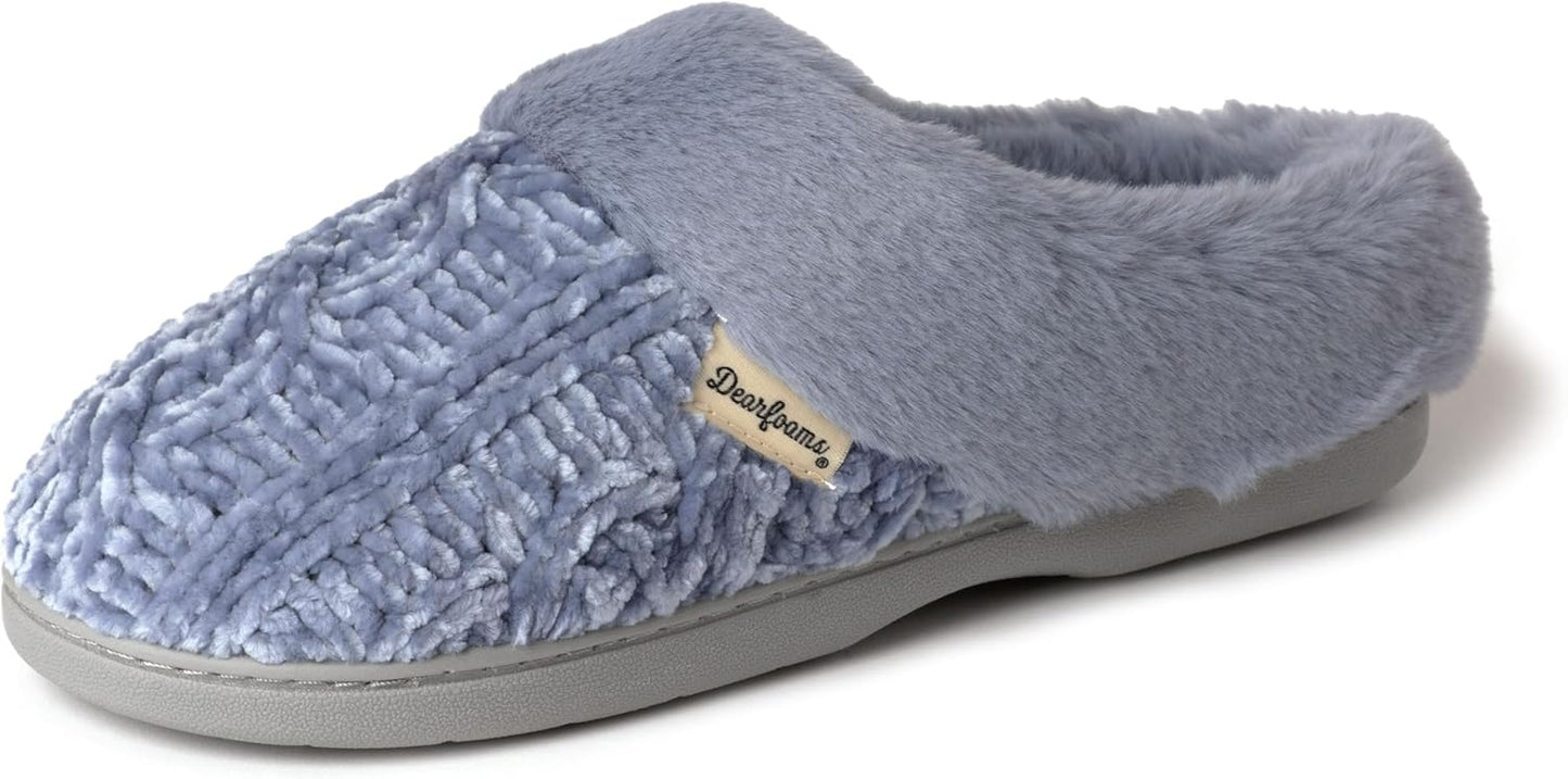 Fuzzy Memory Foam Claire Clogs for Women - Cozy Comfort Slippers