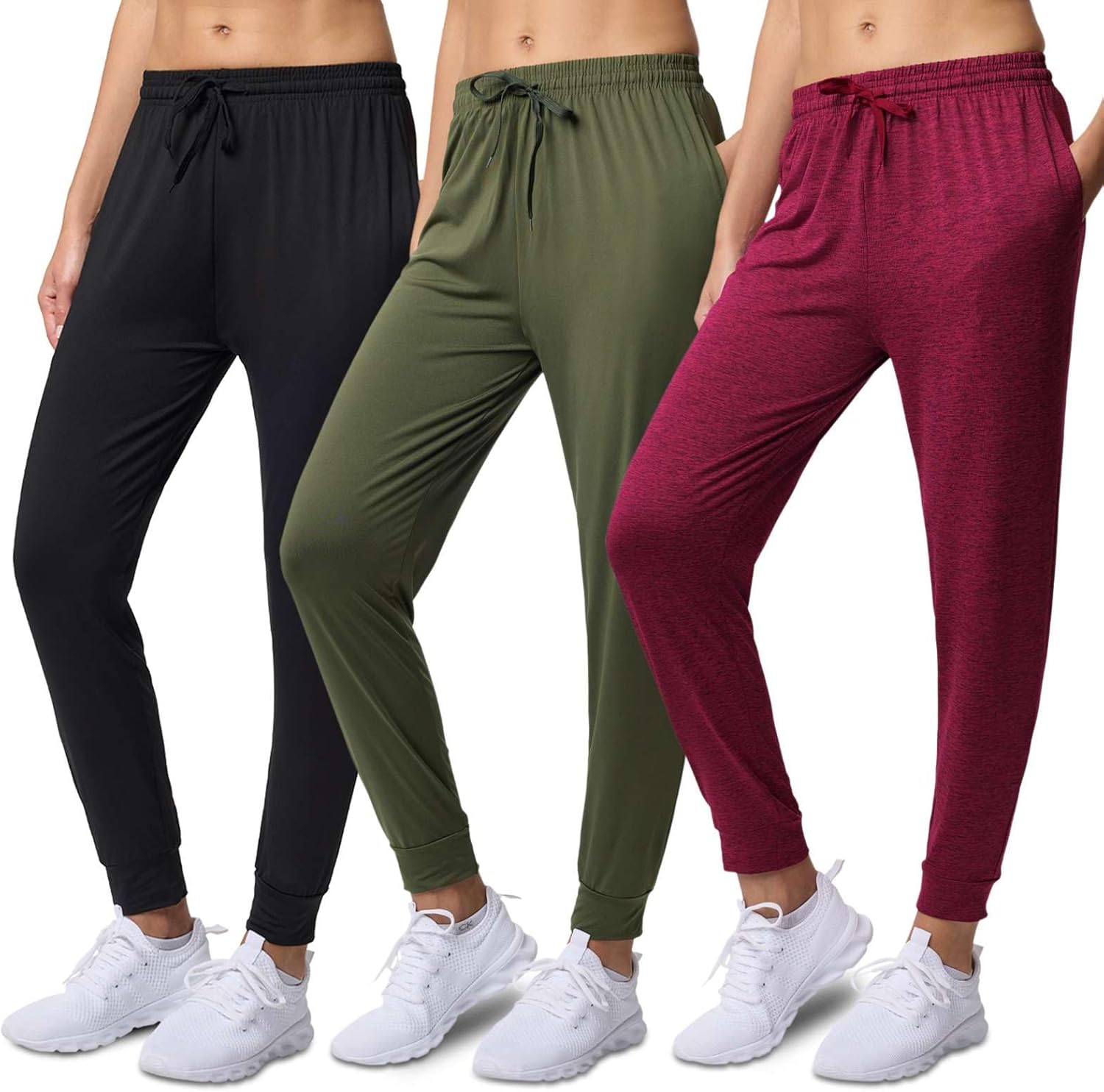 Women's Ultra-Soft Silky Dry Fit Lounge Joggers with Pockets