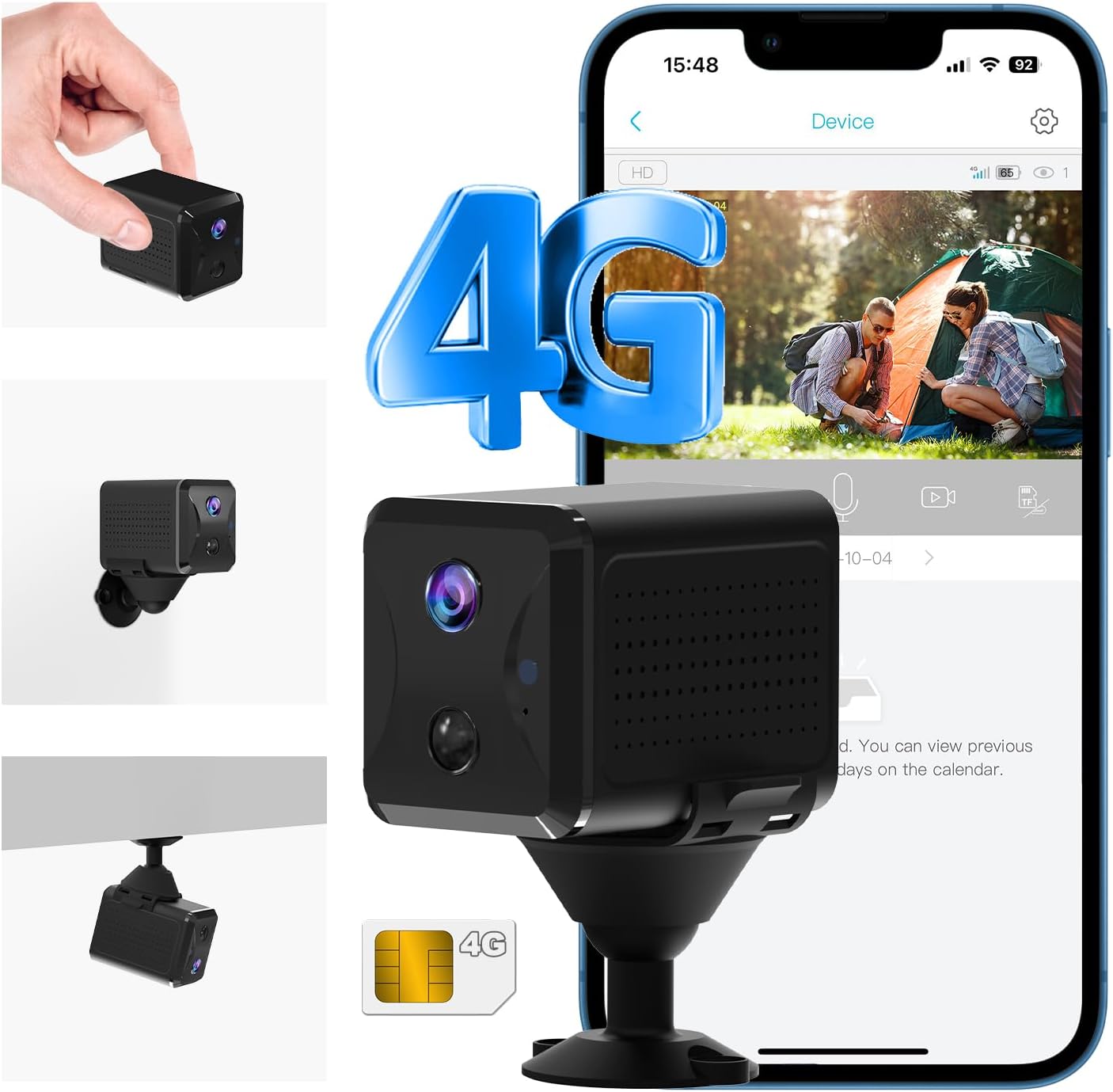 2K No WiFi Security Camera with SIM Card for Flexible Protection