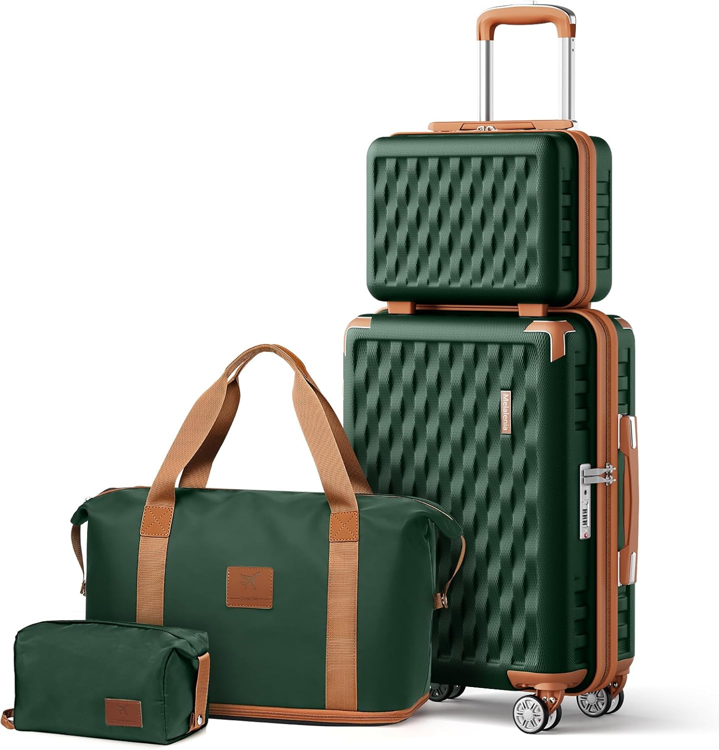 Melalenia Luggage Set 4 Piece Carry On with TSA Lock and Wheels