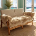 Fluffy Patchwork Sheepskin Rug 2ft x 6ft - Cozy Double Pelt Runner
