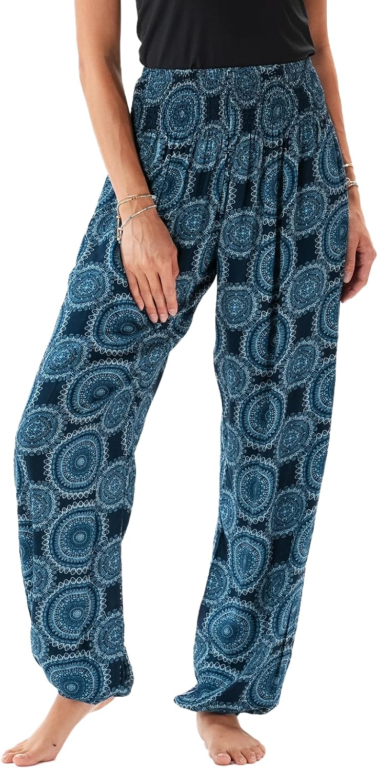 Lotus and Luna Women's Harem Pants for Beach and Lounge