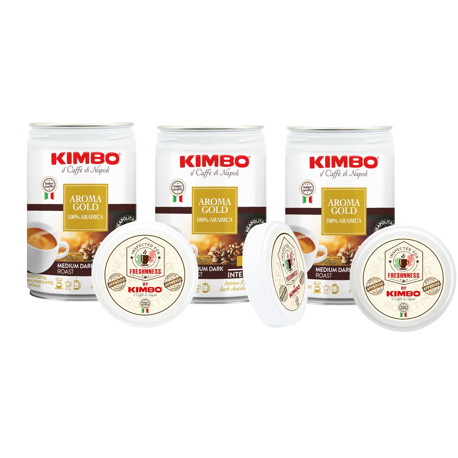 Kimbo Aroma Gold 100% Arabica Ground Coffee - Intense Flavor