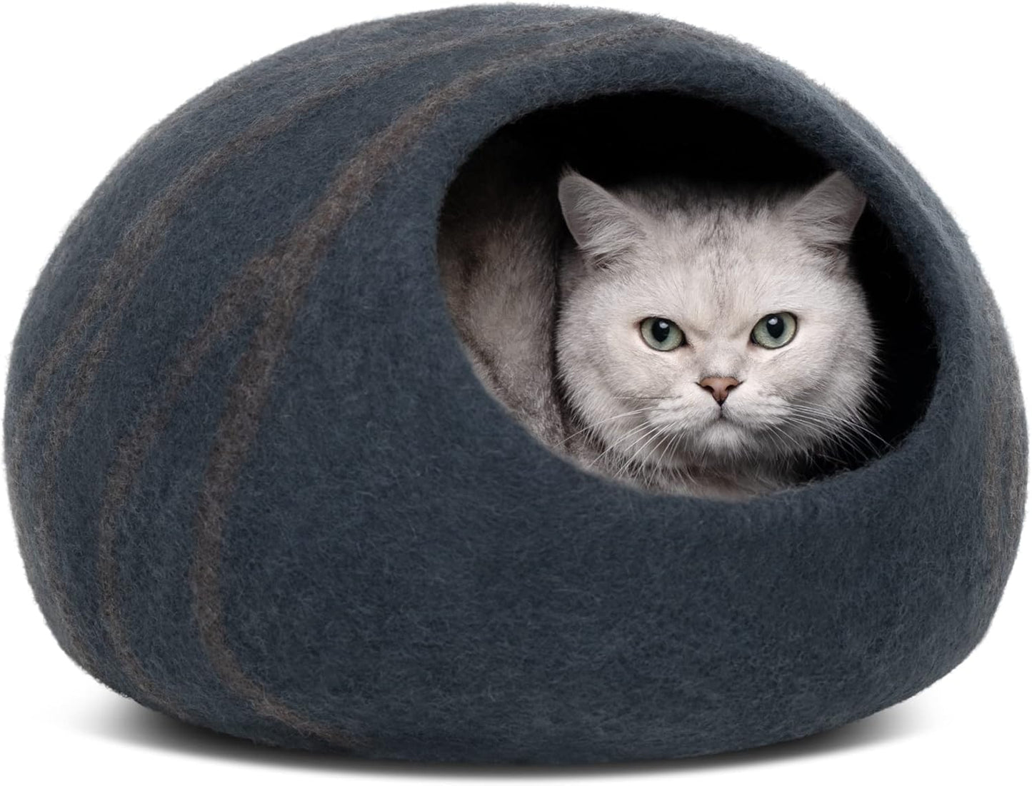 MEOWFIA Cat Cave Premium Felt Cat Bed for Indoor Cats