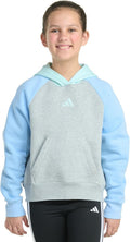 adidas Girls' Colorblock Fleece Hoodie for Cozy Comfort