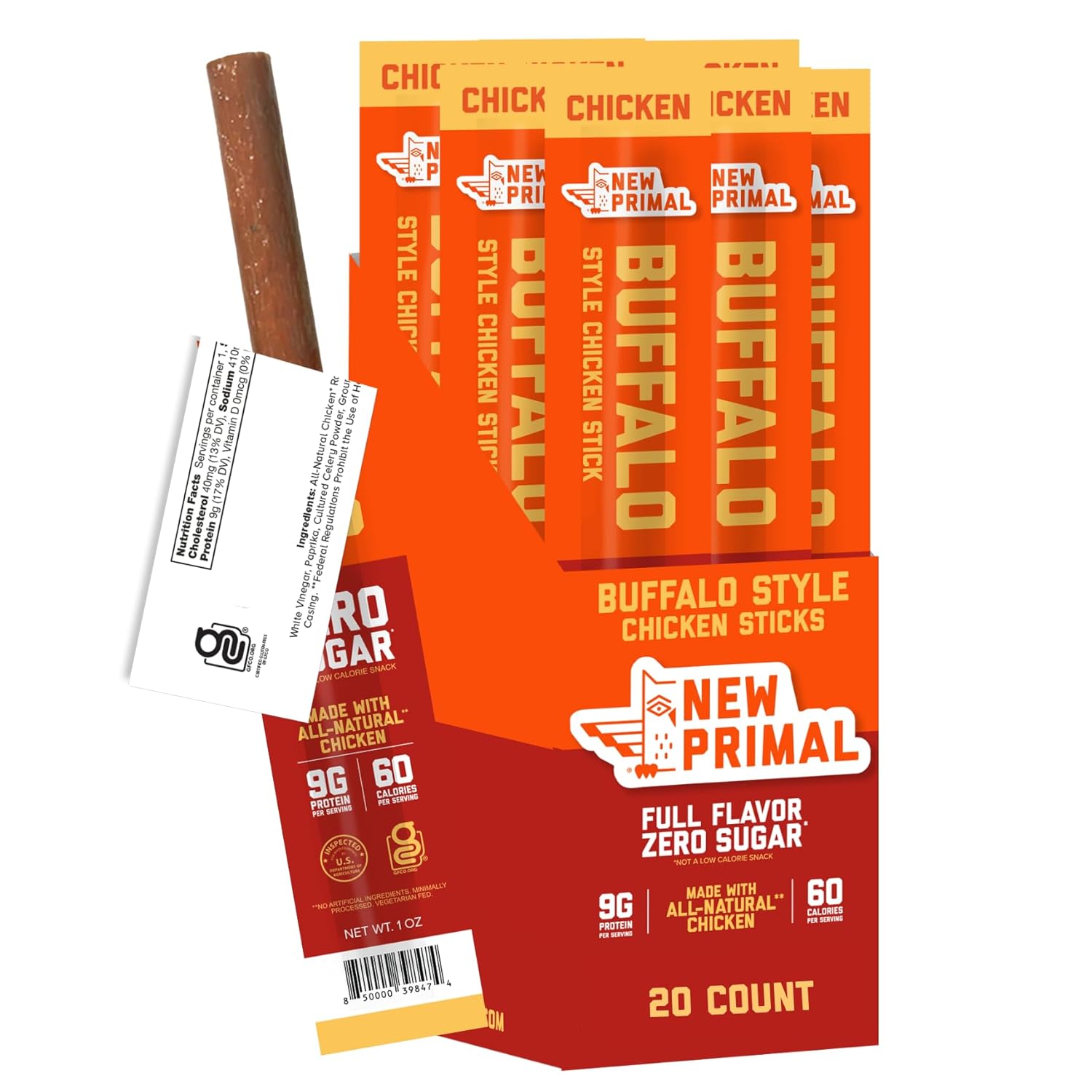 Buffalo Chicken Sticks - Keto, Gluten Free, High Protein Snack