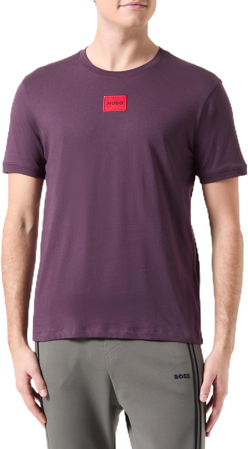 HUGO Men's Ribbed Crew Neck Regular Fit Center Logo T-Shirt Review