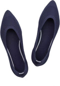 Pointed Toe Knit Flats for Women - Comfortable Slip-On Dress Shoes We