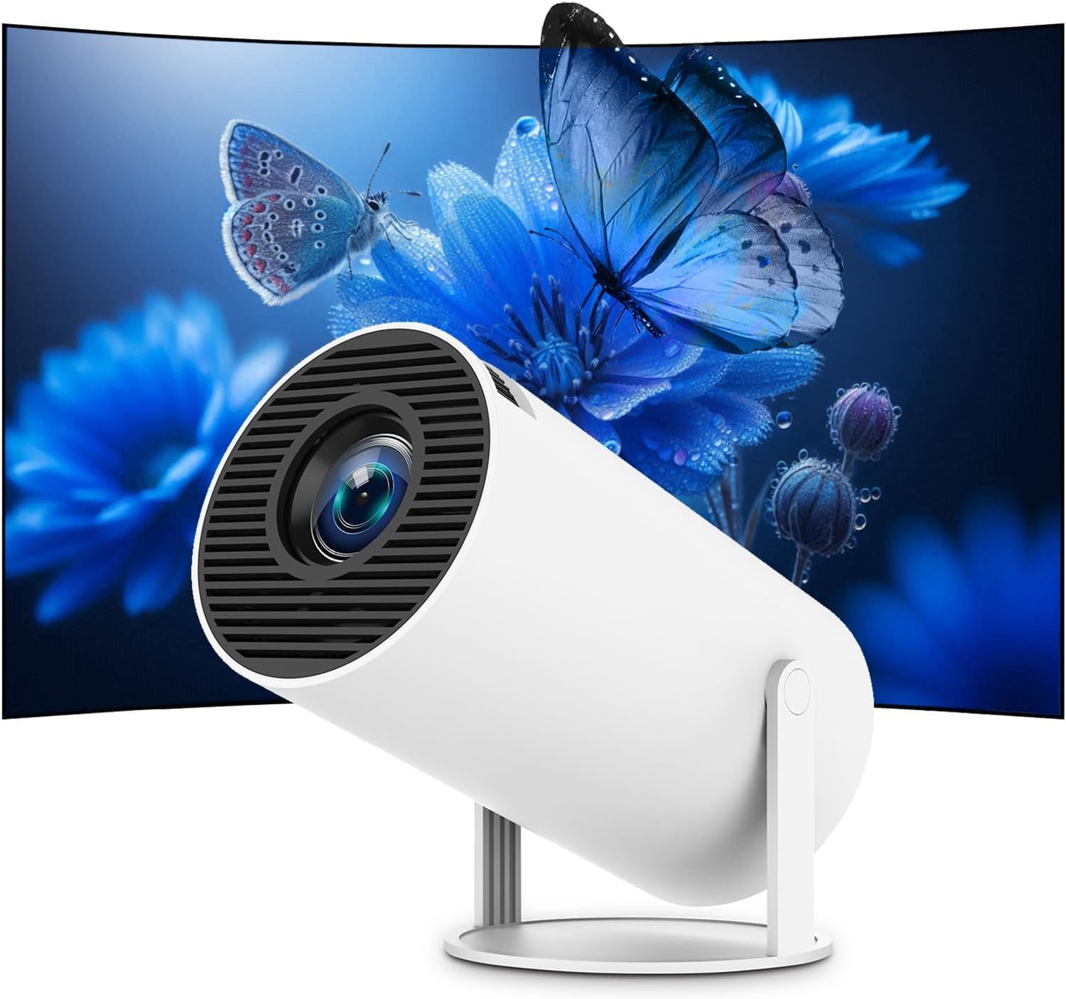 LOYAL AURA 4K Mini Projector: WiFi, BT, Android 11.0 OS