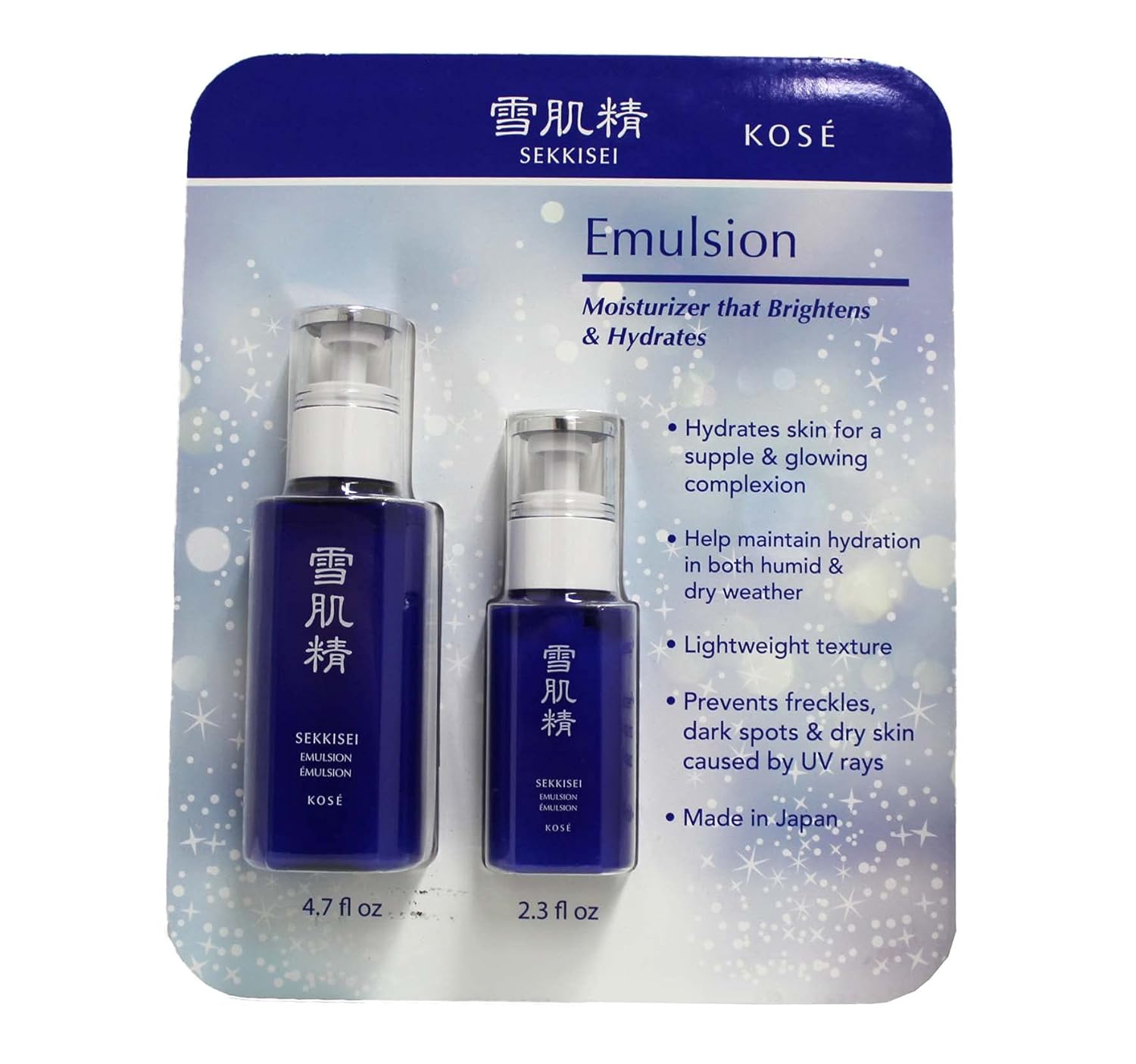 SEKKISEI Emulsion Set for Radiant Skin - 4.7oz & 2.3oz