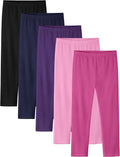 5 Pack Girls Leggings Cotton Tights for Toddler Kids Comfort