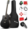 Left Handed Acoustic Electric Guitar Kit for Adult Beginner - Matte