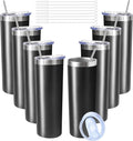 20 oz Skinny Tumblers with Lid and Straw - Insulated Travel Cup