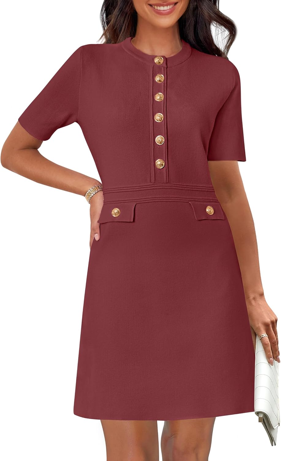 Knit Bodycon Sweater Dress for Women - Elegant Mini Style