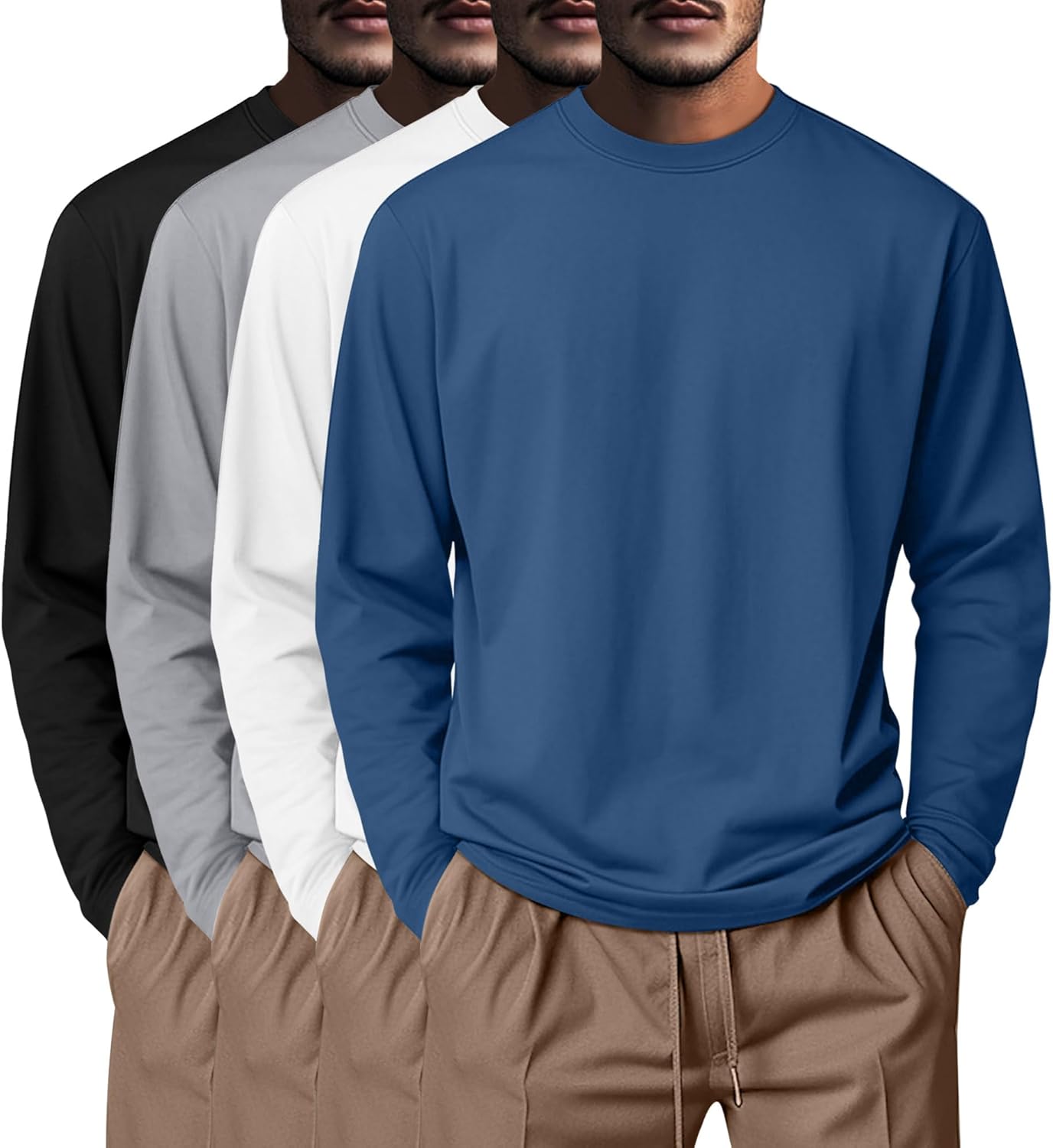Neer 4 Pack Mens Big and Tall Shirts for Comfort and Style