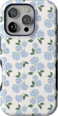 iPhone 16 Pro Case Nantucket Cottage Blue Hydrangea - Bold Protection