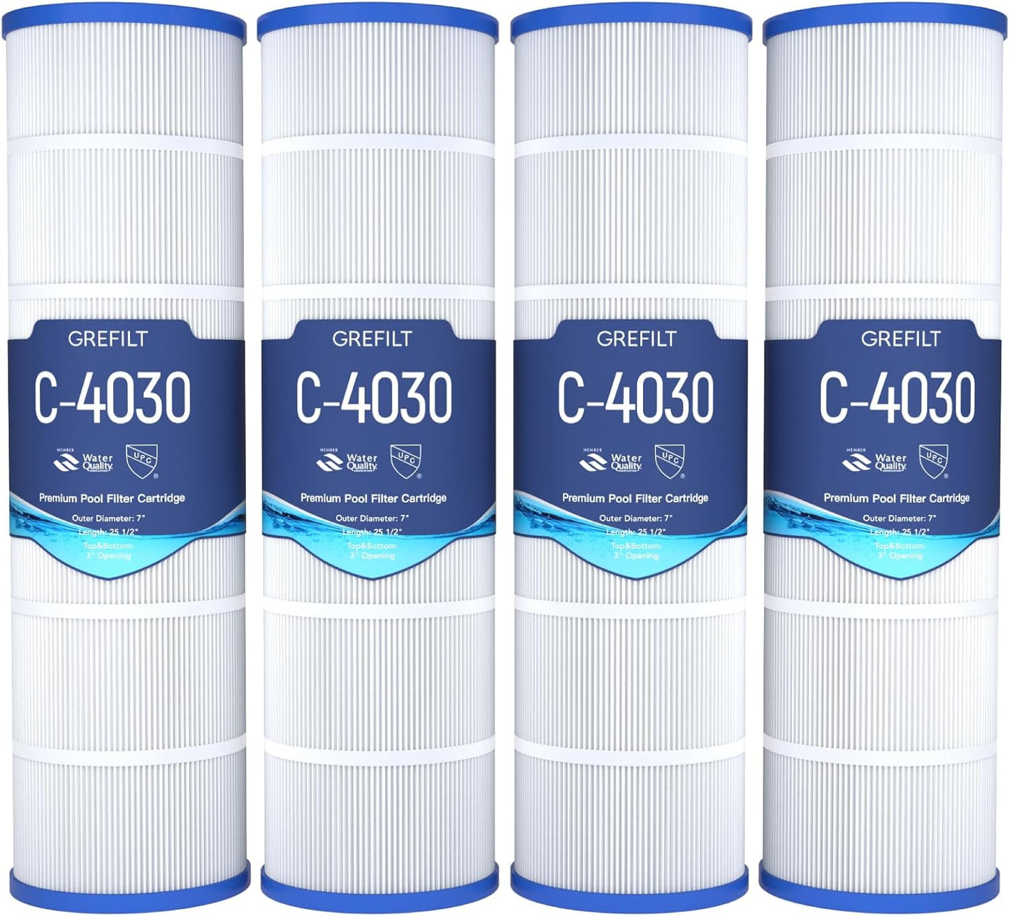 4-Pack C4030 Pool Filter Cartridges for Hayward Models