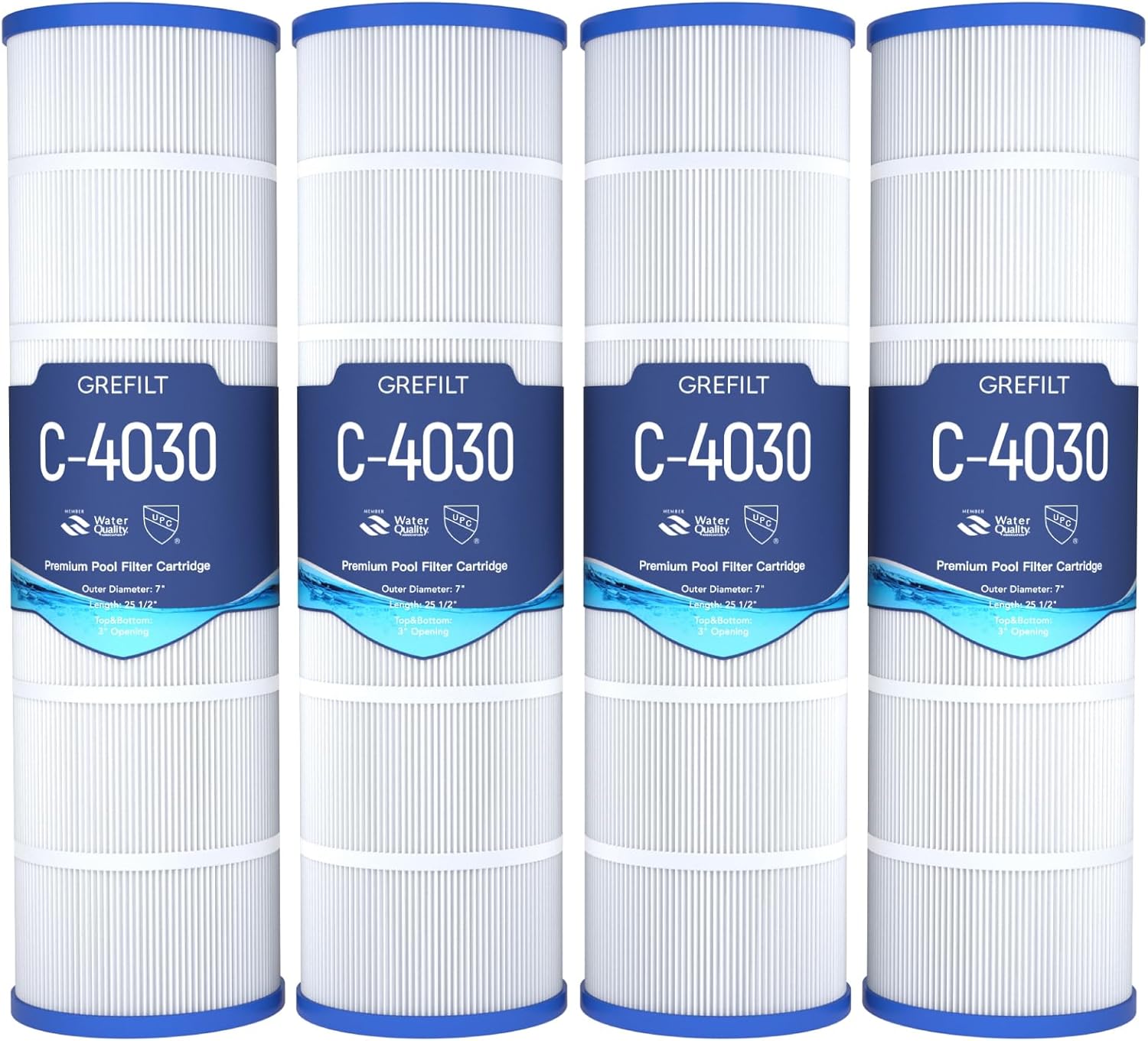 4-Pack C4030 Pool Filter Cartridges for Hayward Models
