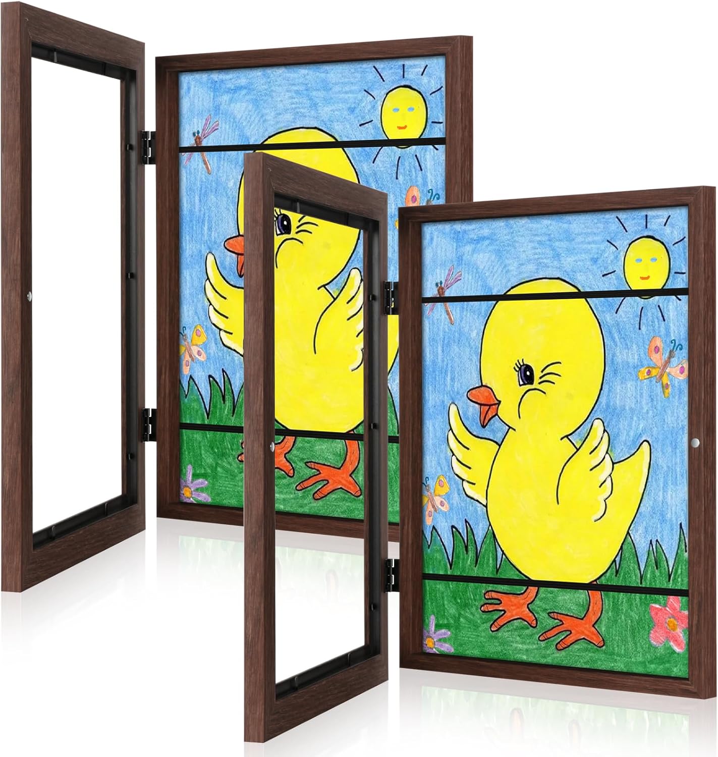 Kids Art Frames for 9x12 Artwork Display and Storage Solution
