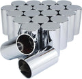 33mm x 3-1/2 in Thread On Cylinder Lug Nut Covers Screw On - Chrome