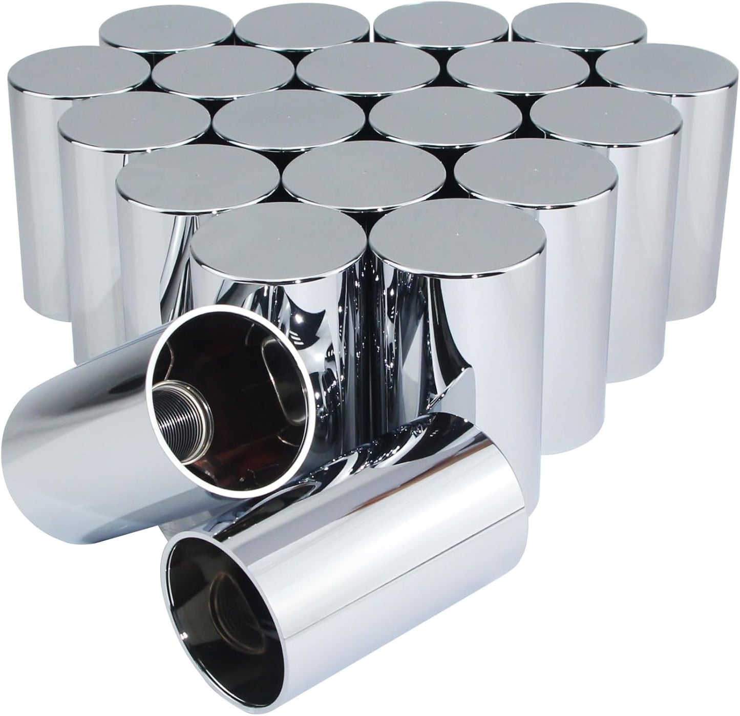 33mm x 3-1/2in Thread On Cylinder Lug Nut Covers for Trucks