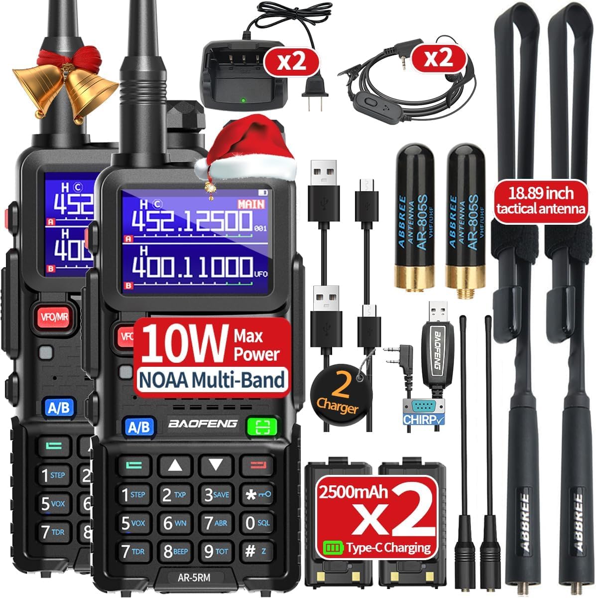 Baofeng Radio Handheld AR-5RM Tactical Walkie Talkie for Adults