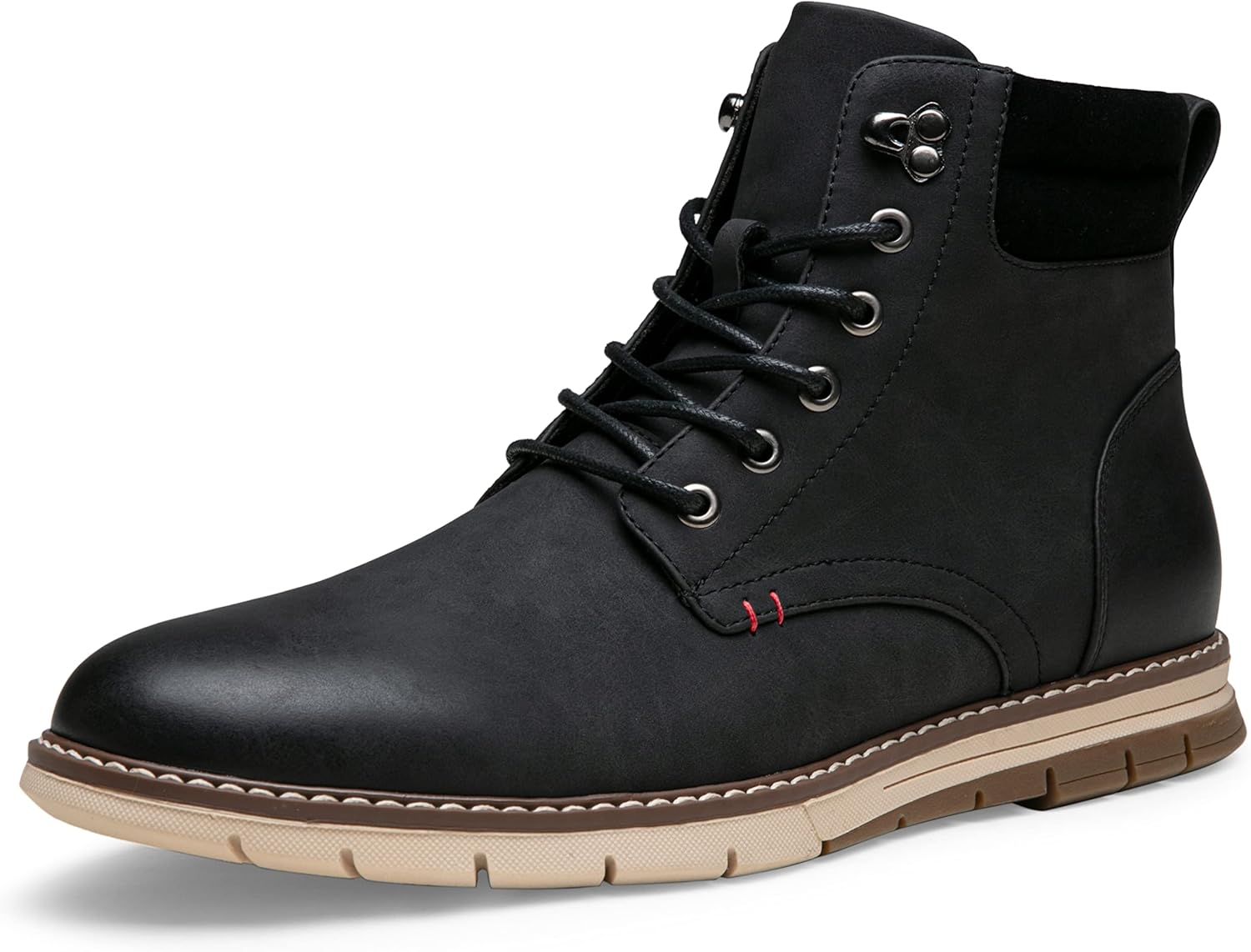 Vostey Men's Casual Dress Boots - Waterproof Motorcycle Style