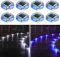 Solar Driveway Lights Outdoor 8 Pack - Dual Color LED Markers