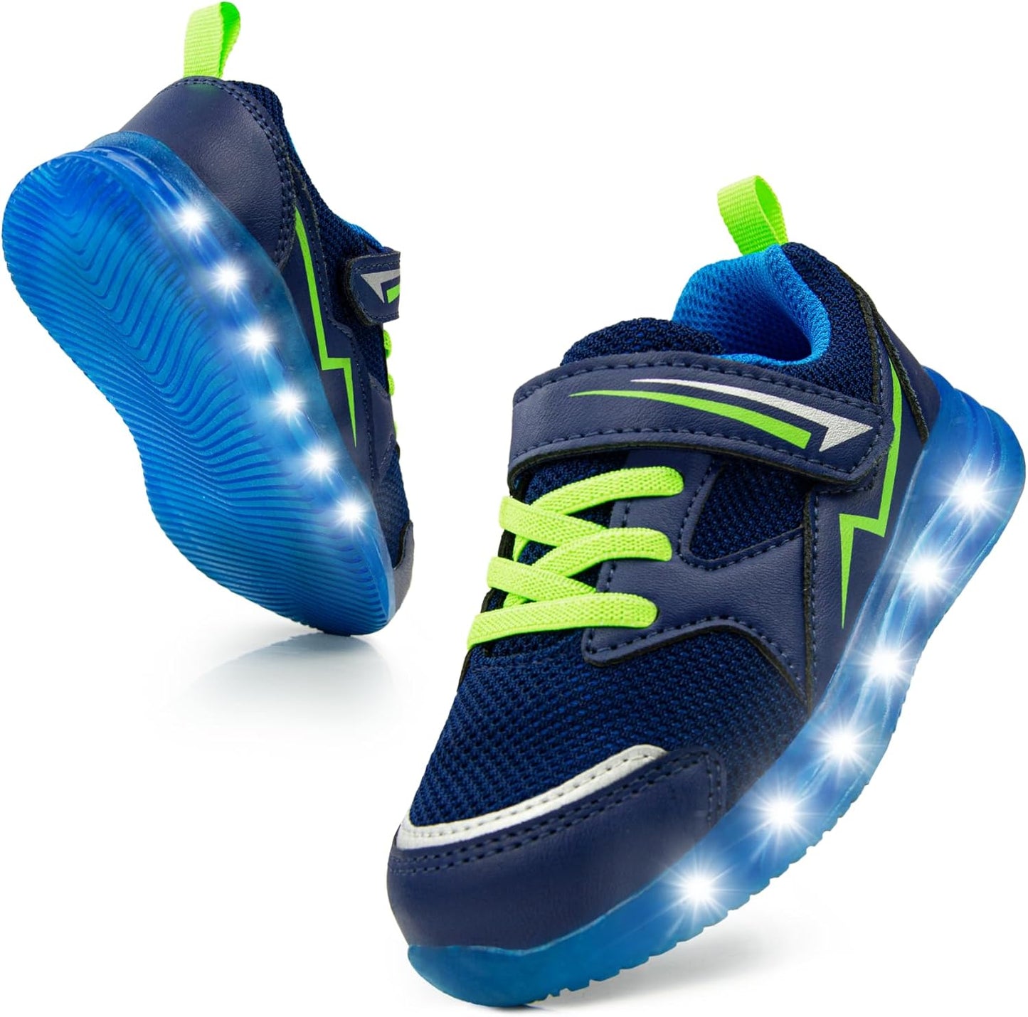 SKYWHEEL Light Up Sneakers for Toddlers with Hook & Loop Design