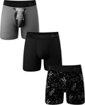 Hammock Support Mens Boxer Briefs 3-Pack - Flyless Comfort