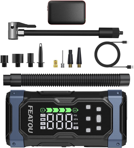 6000A Peak Jump Starter + Air Compressor Combo by Featou