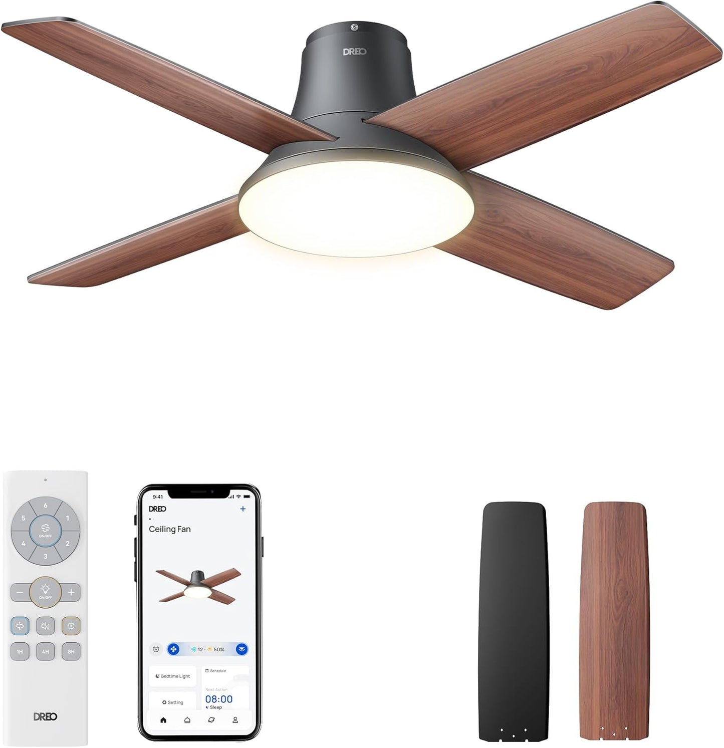 Dreo Ceiling Fans with Lights: 12 Speeds & Quiet Operation