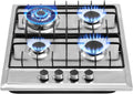 24x20 Built in Gas Cooktop 4 Burners Stainless Steel - Compact