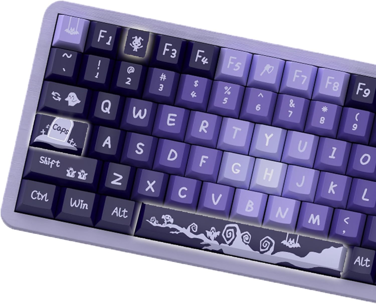 PBT Keycaps Set for Custom Keyboards - Halloween Theme Design