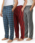 Men's Fleece Pajama Pants 3 Pack - Cozy All-Season Lounge Pants