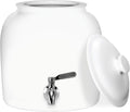 Geo Sports Porcelain Ceramic Crock Water Dispenser - Solid White