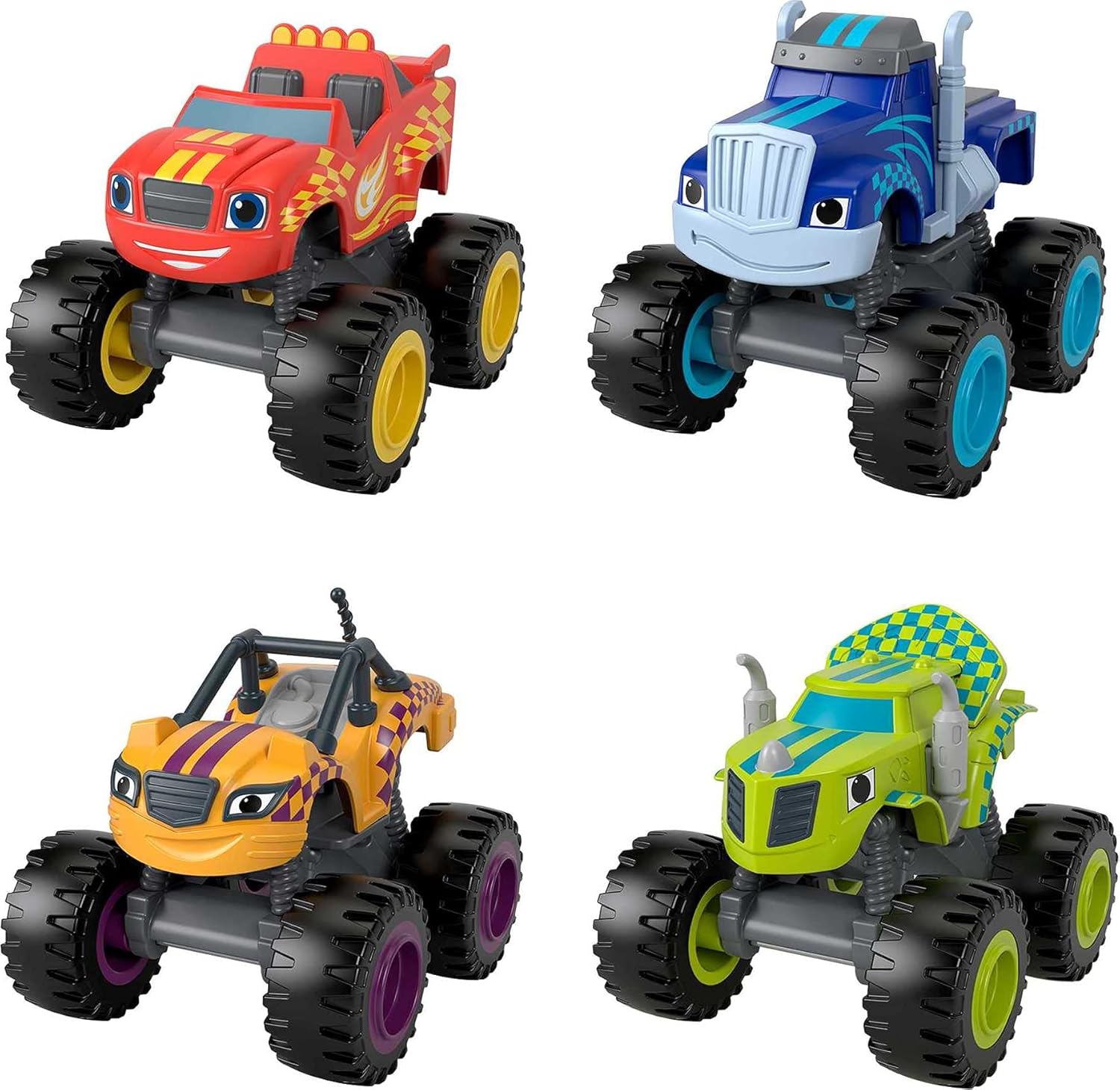 Blaze & Monster Machines 4 Pack Racers for Pretend Play Kids