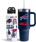 NFL Team Spirit 2-Pack Stainless Steel Tumbler Set - Game Day Bottles