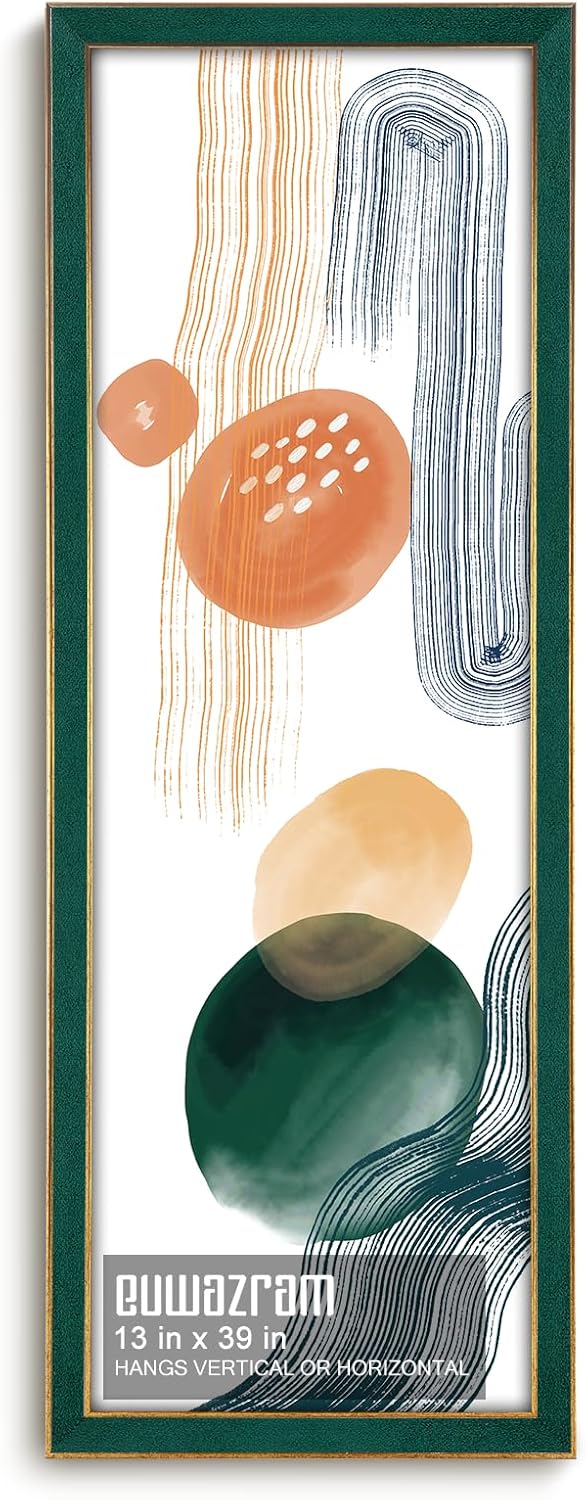 Elegant Green 13x39 Suede Frame for Artwork and Photos