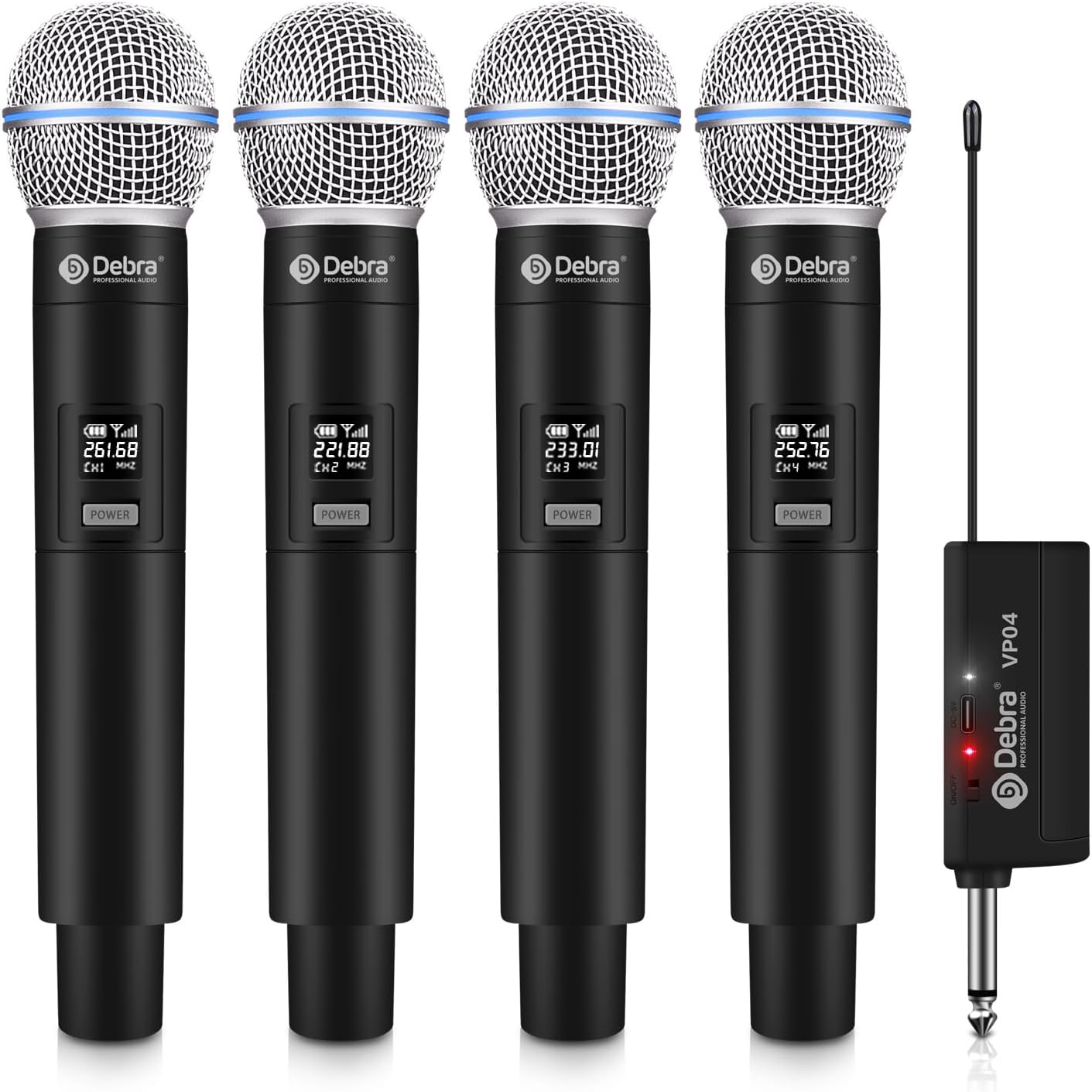 D Debra Wireless Dual Mic System - Clear Sound up to 200ft