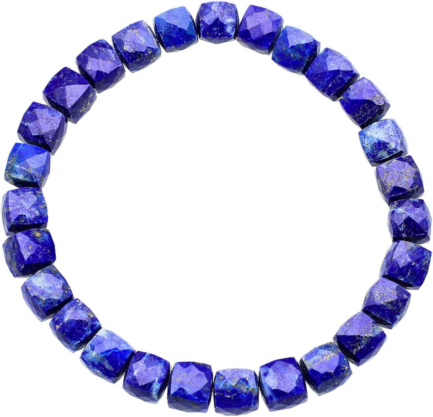 Healing Crystal Handmade Lapis Beads Stretch Bracelets for Women
